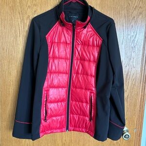 Tribal Red and Black Puffer Jacket